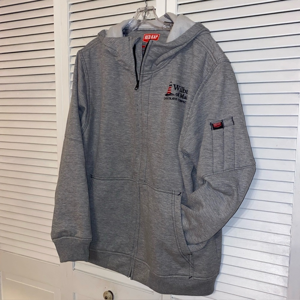 SALE!!!Red Kap Men's Gray Full-Zip Work Hoodie